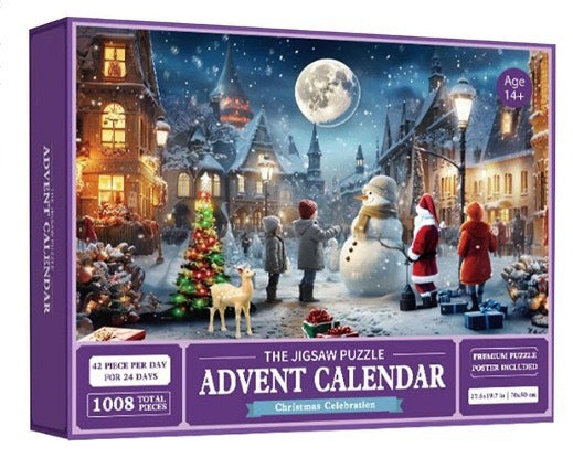 Nouveau puzzle calendrier de l'Avent de Noël de 24 boîtes