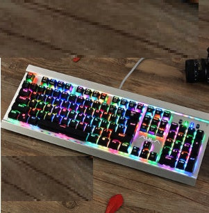 Teclado mecánico para juegos de defensa de tarántula, retroiluminación RGB, programación de macros, computadora con cable, 104 teclas, eje verde, eje negro