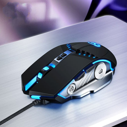 Souris optique de jeu USB silencieuse et lumineuse