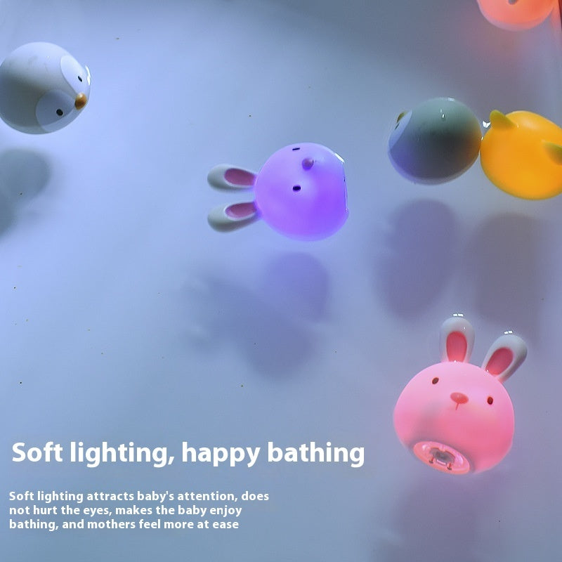 Induction Light-emitting Animal Floating Water Lamp Reticle Fish Catching Water Toys Children Baby Floating Bath Toys