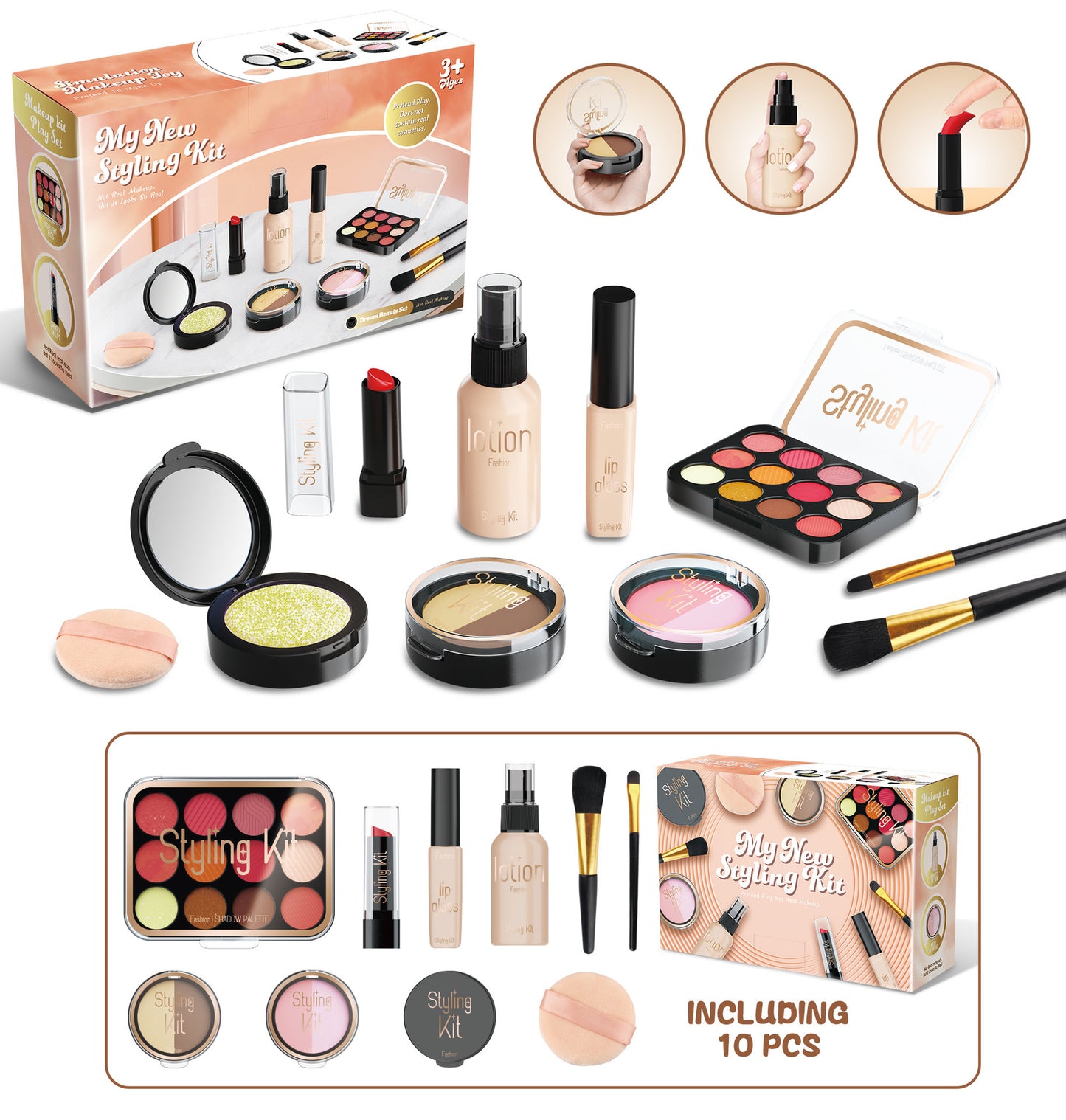 Children's Play House Simulation Makeup Toys Cannot Be Smeared