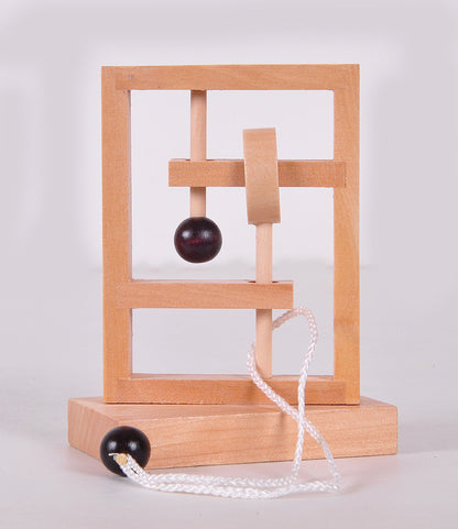 Wooden Three-dimensional Educational Toys Thinking Rope Threading