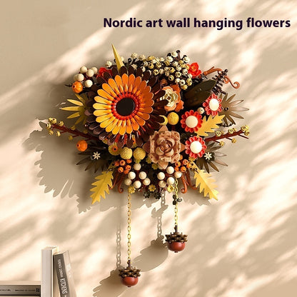 Nordic Art Wall Hanging Flower Building Blocks Toys