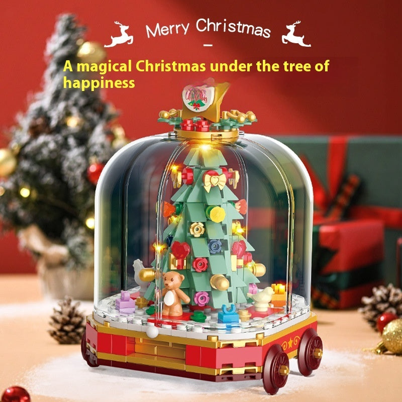 Christmas Train Assembling Building Blocks Children's Educational Toys