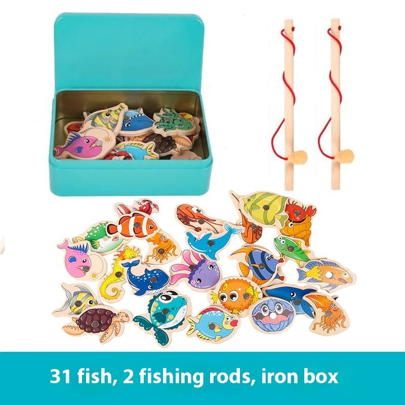 Special Wooden Magnetic Fish Baby And Child Hands-on Parent-child Game Kindergarten Fishing Toys