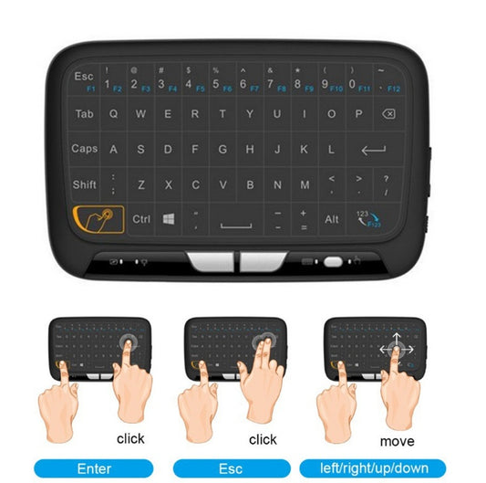 Mini clavier sans fil H18 2,4 GHz AirFly Mouse Télécommande de jeu Pavé tactile pour Android TV Box Notebook Tablet