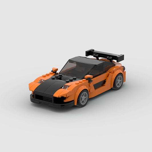 Petites particules Rx7 Sports Car Moc Puzzle assemblé à faire soi-même Blocs de construction Jouets pour enfants