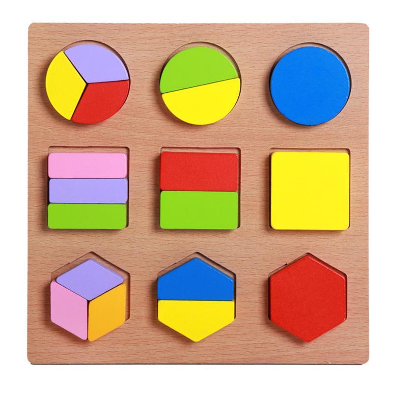 Early Education Wooden Three-dimensional Puzzle Toy Geometric Chopsticks Board