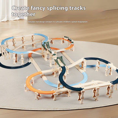 Small Train Track DIY Splicing Blocks Bridge Educational Toys