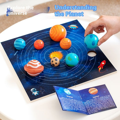 Children's Montessori Early Education Solar System Eight Planets 3D Puzzle Model