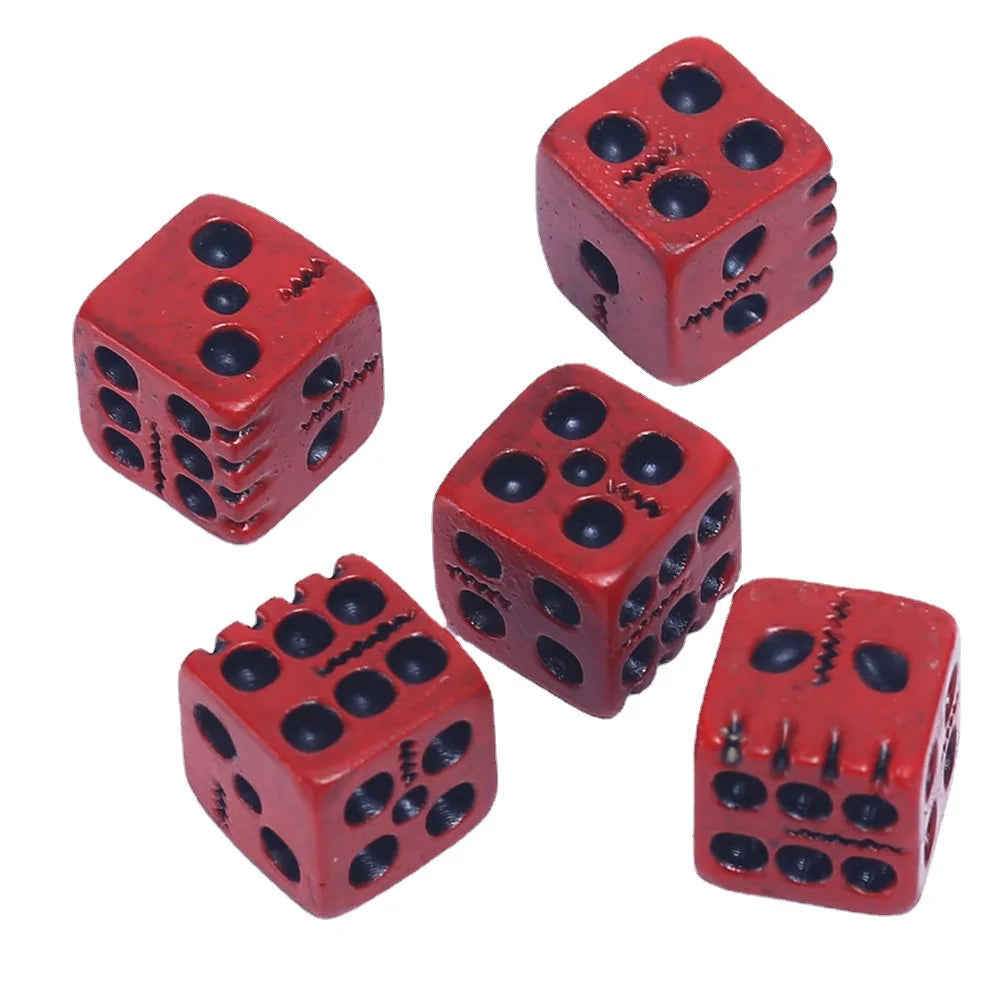 5 piezas D6 dados de Halloween calavera dados de resina Dnd dados de juego de rol dados RPG juego de dados creativos de Halloween para jugador de juegos de mesa