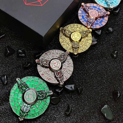 Dés en métal DND Dés à roulette Dés rotatifs DND Spinner Dice RPG Dés rotatifs pour donjons et dragons Jeux de rôle Dés du bout des doigts