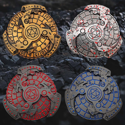 Dés gyroscopiques du bout des doigts Dés à roulette rotatifs Dés en métal DND pour jeux de rôle Donjons et Dragons RPG Dice Warhammer