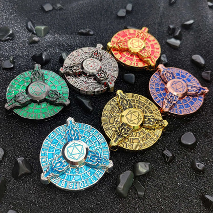 Dés en métal DND Dés à roulette Dés rotatifs DND Spinner Dice RPG Dés rotatifs pour donjons et dragons Jeux de rôle Dés du bout des doigts