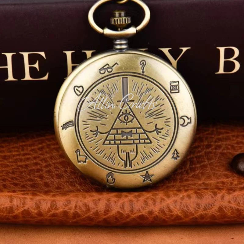 Pocket Watch Dice Xmas Pendant Mini Metal DND Dices Clock pocket watch case DND dice for DND Player Christmas Gift Pendant