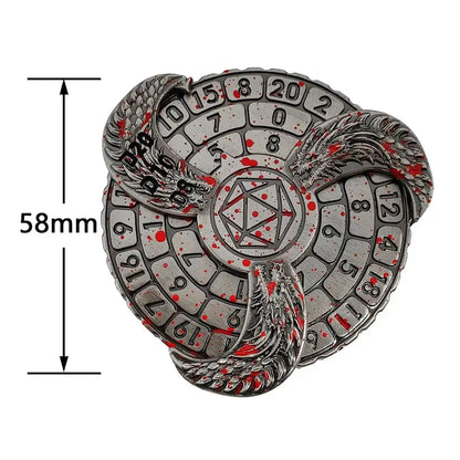 7-in -1 Metal DND dice Fingertip Gyro Dice, Rotating Roulette Dice Polyhedron Metal Dice RPG Role Playing For TRPG DND Game Dice