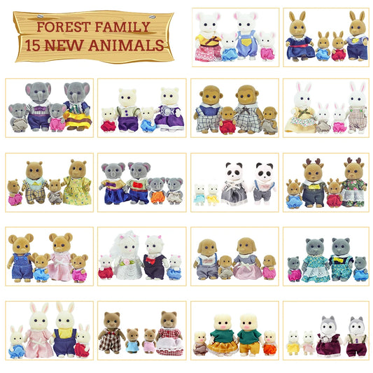 Simulation Forêt Renne Famille Poupée Maison De Poupée Figurines Ensemble De Meubles Ensemble De Jeu De Bricolage Maison De Jeu Filles Jouets Accessoires Cadeaux De Noël