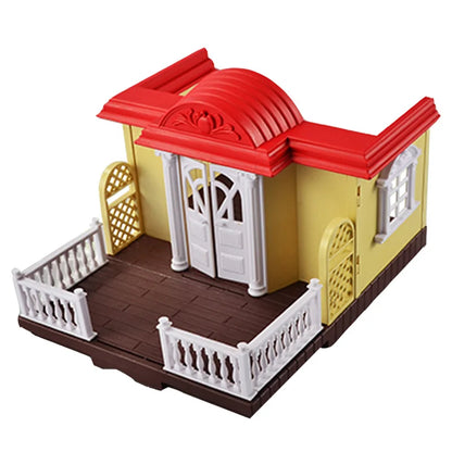 Jouets de simulation pour enfants 1:12 Foresr Animal Family Villa Dollhouse Furniture Bed Desk Miniature House Play House Toys Gifts