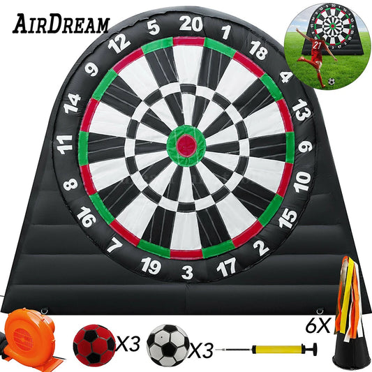 Fashionable 3 meter Inflatable Soccer Darts Board  Kick Game Inflatable Football games target With Balls