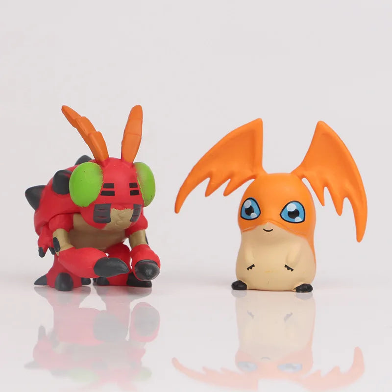 Figuras de acción de Digimon, 9 unidades por juego, juguetes de modelos de Anime Digital Monster