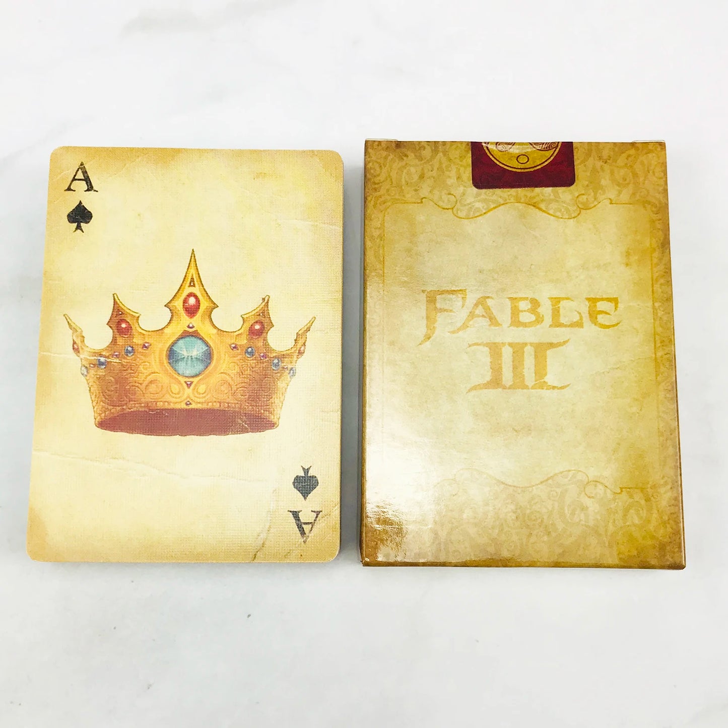 Naipes de estilo vintage FABLE 3 Game Poker Carta Naipes del juego Fable III Edición limitada de coleccionista ¡Nunca abiertos!