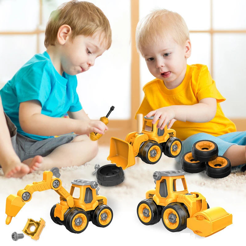 Écrou Démontage Chargement Déchargement Ingénierie Camion Excavateur Bulldozer Montessori Éducation Jouet Enfant Vis Outil Créatif Voiture