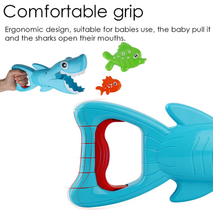 1 ensemble de jouets de bain amusants pour garçons et filles, jeu d'attrape-requins avec 4 poissons, puzzle de bain interactif, jouet d'eau de pêche