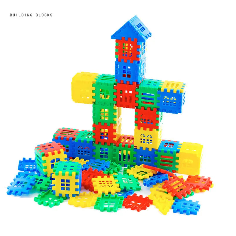 100/140 pièces blocs de construction en plastique briques jouet pour bébé enfants drôle éducatif coloré maison bloc jouets enfants cadeau de Noël