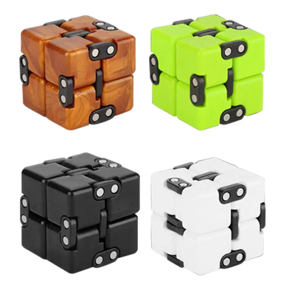 Children Adult Decompression Toy Infinity Magic Cube Square Puzzle Toys Relieve Stress Funny Hand Game Four Corner Maze Toys