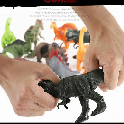 Juego de 44 piezas de dinosaurios jurásicos, simulación de Tyrannosaurus Rex, Pterodáctilo, Stegosaurus, modelo de figura de acción, juguete para niños, regalo con caja