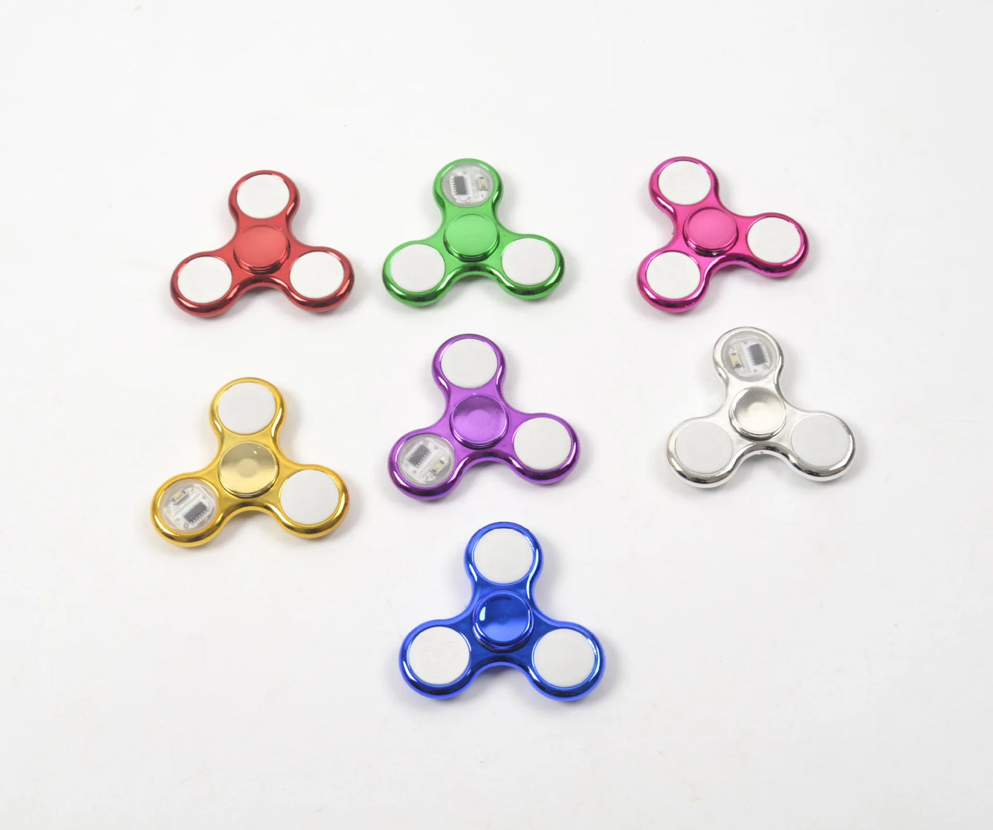 6colors Creative LED Light Luminous Fidget Spinner Changes Hand Spinner Golw in the Dark Stress Relief Toys For Kids