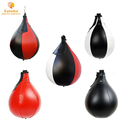 2024 New Boxing Speed Ball Pear Shape PU Speed Bag Boxing Punching Bag Swivel Speedball Exercise Fitness Training Ball