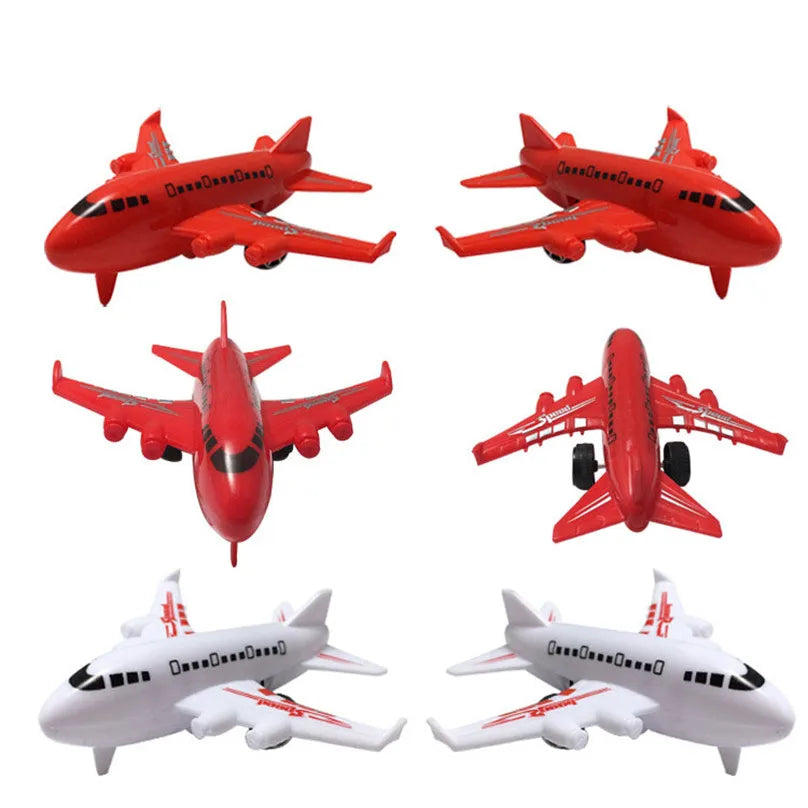 Juego de 6 aviones de juguete con forma de avión para niños y bebés, miniaviones de dibujos animados coloridos, juegos de mesa, regalo de Navidad