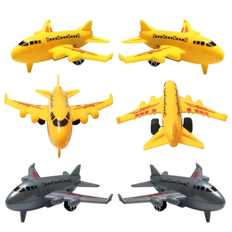 Juego de 6 aviones de juguete con forma de avión para niños y bebés, miniaviones de dibujos animados coloridos, juegos de mesa, regalo de Navidad