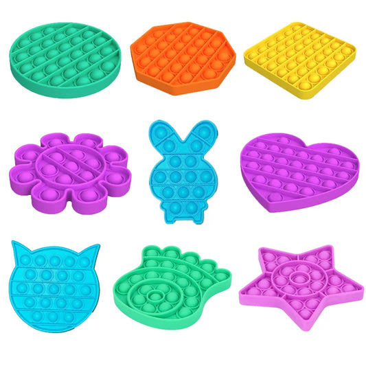 Jouet sensoriel en silicone Push Bubble Fidget, jeu d'extrusion anti-stress, planche de jeu éducative STEM, soulagement de l'anxiété