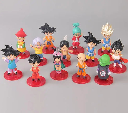 Lot de 13 figurines de personnages de l'anime Dragon Ball Z, version mignonne, modèle de jouets