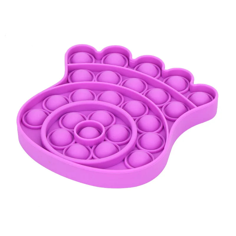 Jouet sensoriel en silicone Push Bubble Fidget, jeu d'extrusion anti-stress, planche de jeu éducative STEM, soulagement de l'anxiété