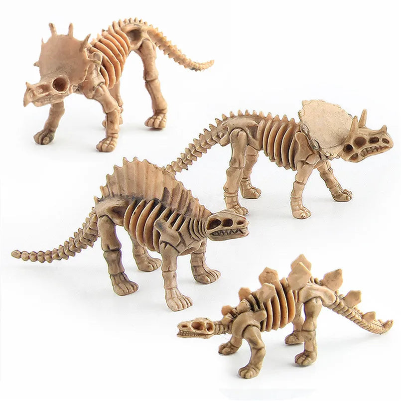 12Pcs Mini Dinosaur Skeleton Fossils Bones Action Figures Toys Kit Simulation Dinosaur Model Educational Toy For Children Boys