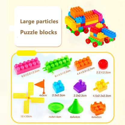 160Pcs/bag Plastic Children Building Blocks Bricks DIY Assembled Toys Educational Toy For Kids Baby Gifts