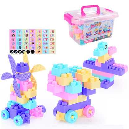 100 Piece Large Particle DIY Building Blocks Toy Bulk Inserting and Assembling Construction Toys Children Compatible All Brands