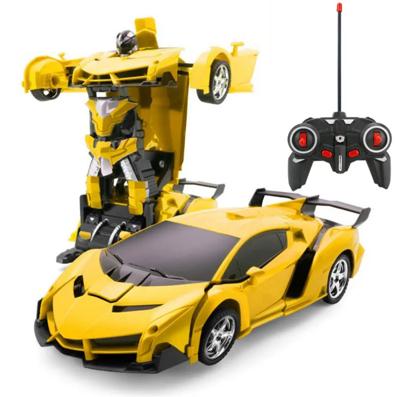 Robots de transformación de coches eléctricos RC 2 en 1, juguetes para niños, coches de control remoto para exteriores, modelos de robots de deformación para deportes, juguetes para niños