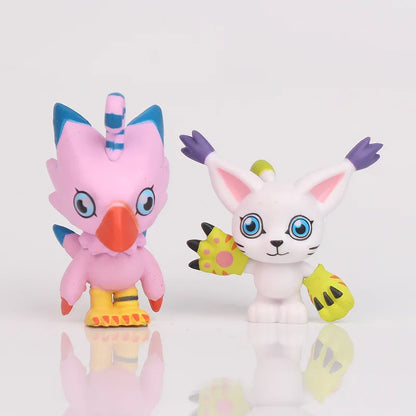 Figuras de acción de Digimon, 9 unidades por juego, juguetes de modelos de Anime Digital Monster