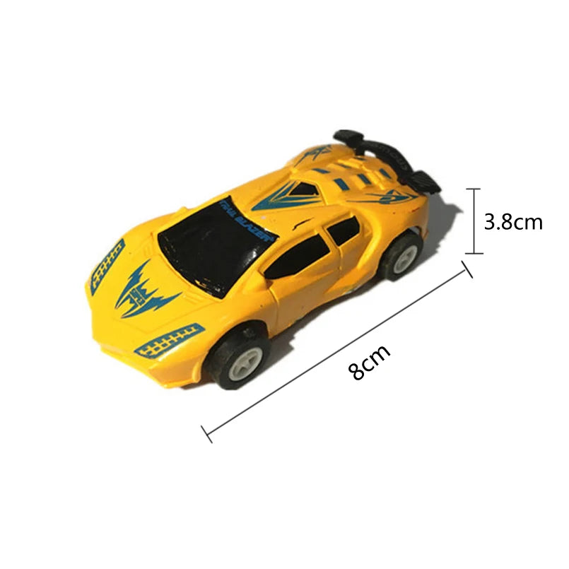 Lote de 8 minicoches de juguete para niños con tracción trasera, modelo de autobús de carreras de dibujos animados para bebés, vehículo de simulación educativo, juguete para niños, regalos