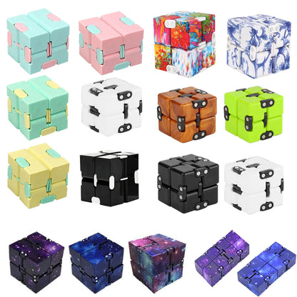 Children Adult Decompression Toy Infinity Magic Cube Square Puzzle Toys Relieve Stress Funny Hand Game Four Corner Maze Toys