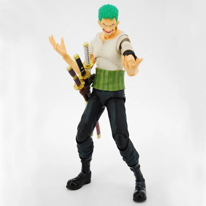 Figura de acción de One Piece de Roronoa Zoro Past Blue, articulada variable en caja de 18 cm, modelo de colección de PVC, juguetes de muñecas