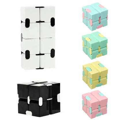 Children Adult Decompression Toy Infinity Magic Cube Square Puzzle Toys Relieve Stress Funny Hand Game Four Corner Maze Toys