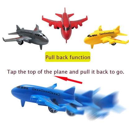 Juego de 6 aviones de juguete con forma de avión para niños y bebés, miniaviones de dibujos animados coloridos, juegos de mesa, regalo de Navidad