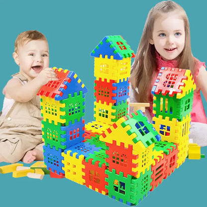 100/140 pièces blocs de construction en plastique briques jouet pour bébé enfants drôle éducatif coloré maison bloc jouets enfants cadeau de Noël