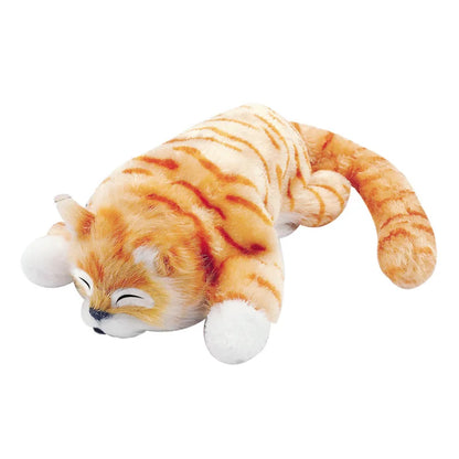 Poupée électrique en peluche réaliste à commande vocale, chat endormi, chat roulant en mouvement, compagnon interactif amusant, jouets pour animaux de compagnie