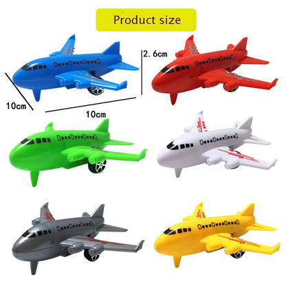 Juego de 6 aviones de juguete con forma de avión para niños y bebés, miniaviones de dibujos animados coloridos, juegos de mesa, regalo de Navidad